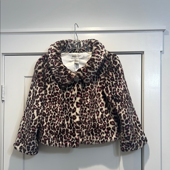 Newport News vintage purple and black retro cheetah style cropped jacket size 4. - Picture 1 of 11